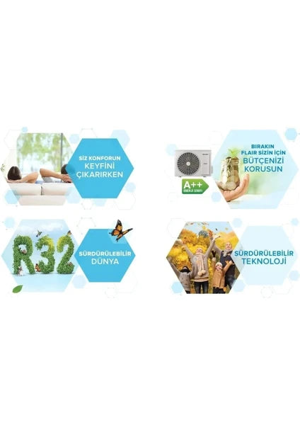 Alarko Flair R32 A++ Klima 18000 BTU Gazlı Split Duvar Tipi Inverter Klima